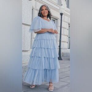 JessaKae Allegro Tulle Dress Women's Size XL Light Blue New with Tags